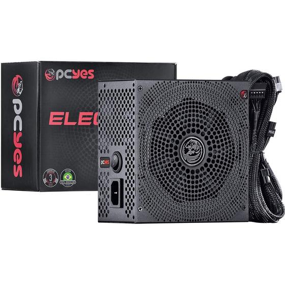 Fonte de Alimentação ATX 400W Electro V2 80 Plus White PFC PcYes sem cabo Menor preço em Fonte de Alimentação ATX 400W Electro V2 80 Plus White PFC PcYes sem cabo