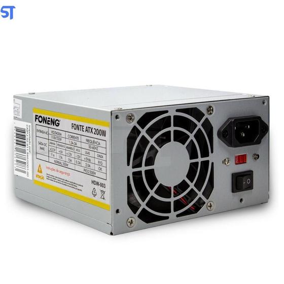 Imagem de Fonte De Alimentacao Atx Para Pc - Hdw-0003-6G/Fl Foneng