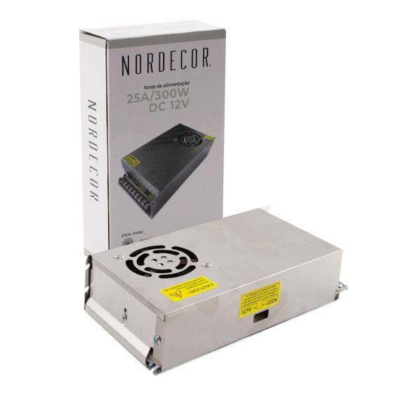 Imagem de Fonte de Alimentação Chaveada 12V 300W 25A Bivolt 7027 Nordecor ST3126