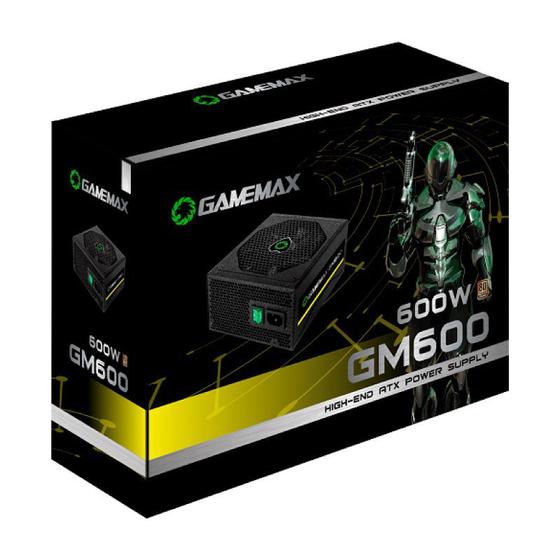 Imagem de Fonte de Alimentação Gamemax GM600 600W Box 80 Plus Bronze C/ PFC