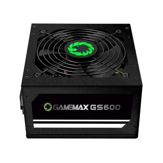 Fonte de Alimentação Gamemax GS600 80 Plus White 600W Com PFC - Preto Menor preço em Fonte de Alimentação Gamemax GS600 80 Plus White 600W Com PFC - Preto