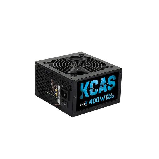Fonte de Alimentação Gamer Aerocool KCAS 400W 80 Plus Full Range PFC Ativo S/Cabo - 64901 Menor preço em Fonte de Alimentação Gamer Aerocool KCAS 400W 80 Plus Full Range PFC Ativo S/Cabo - 64901