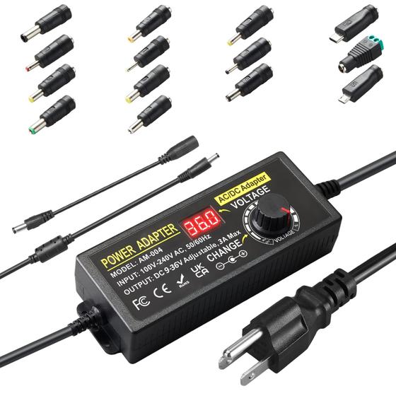 Imagem de Fonte de Alimentação Meiyue 108W - Universal 9V-36V DC com Display LED
