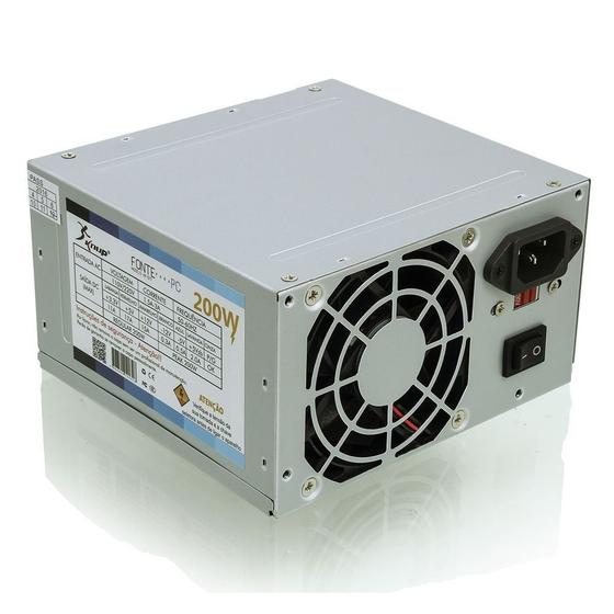 Imagem de Fonte De Alimentação P/ Pc Knup 200w Prata 110v/220v Kp-517