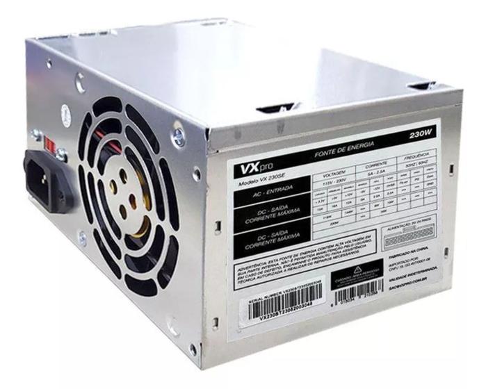 Imagem de Fonte de alimentação para PC 230W prata 110V/220V