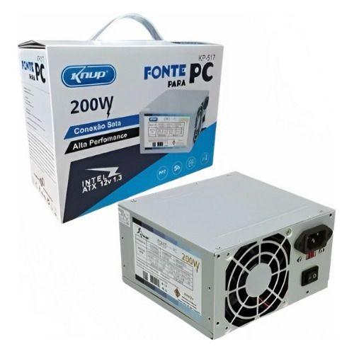 Imagem de Fonte De Alimentação Para Pc Knup Kp-517 200w