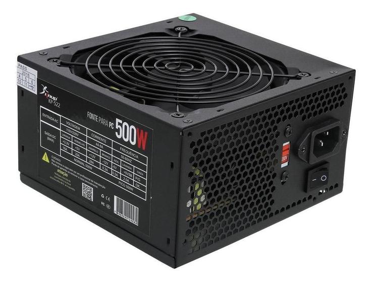 Imagem de Fonte de Alimentação para PC Knup KP-522 500W Preto ATX