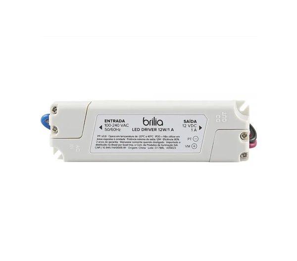 Imagem de Fonte Driver Brilia Intelligent 12v 1A 12W Bivolt 435823