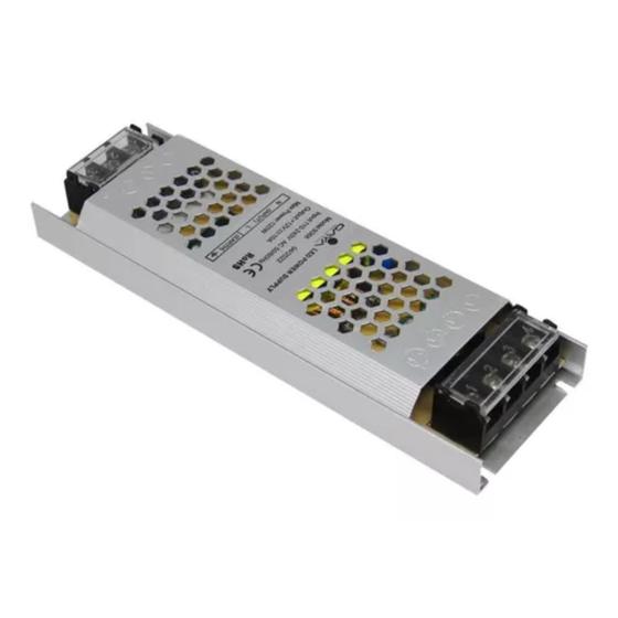 Imagem de Fonte Driver Chaveada Compacto Slim P/ Fita Led Gaya 10 Amperes 120W 12V Alumínio AC 50/60