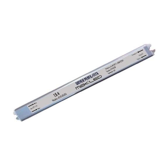 Fonte Driver Perfil Fita 1,5A IP20 430100015 Mak Led Menor preço em Fonte Driver Perfil Fita 1,5A IP20 430100015 Mak Led
