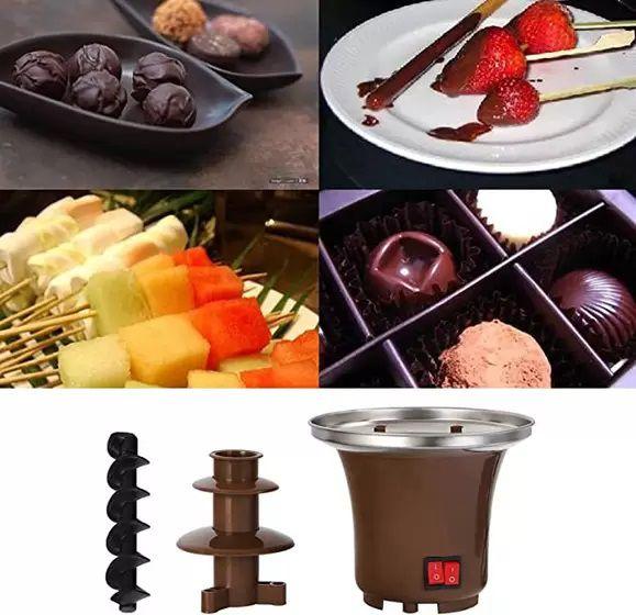 Fonte Fondue em Cascata De Chocolate com Aquecimento 110V Menor preço em Fonte Fondue em Cascata De Chocolate com Aquecimento 110V