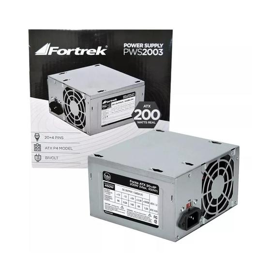 Imagem de Fonte Fortrek 200w Pws-2003 20+4P Atx