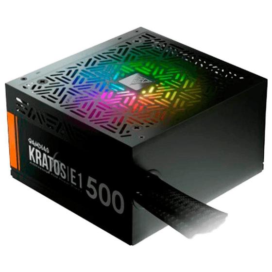 Imagem de Fonte Gamdias Kratos E1-500W 80 Plus RGB, GD-Z500ZZZ