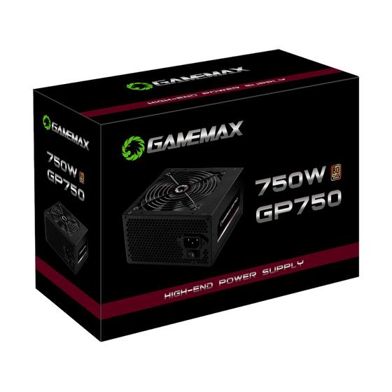 Imagem de Fonte Gamemax Gp750 750w 80 Plus Bronze Pfc Ativo  Preta