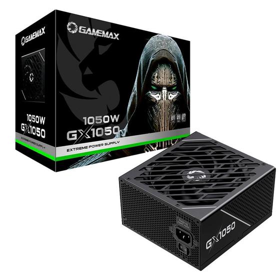 Imagem de Fonte Gamemax GX1050 PRO, 1050W, 80 Plus Platinum, PCIe 5.0, Full Modular, Preto - GX1050PRBKS8810BR