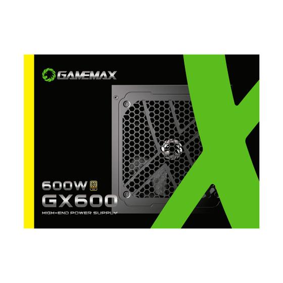 Fonte Gamemax Gx600 600w 80 Plus Gold Pfc Ativo Preta Menor preço em Fonte Gamemax Gx600 600w 80 Plus Gold Pfc Ativo Preta