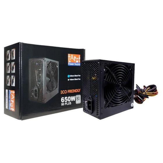 Fonte Gamer Atx 650w Real 80 Plus Pfc Ativo Fp-650/80+ Tarct Menor preço em Fonte Gamer Atx 650w Real 80 Plus Pfc Ativo Fp-650/80+ Tarct