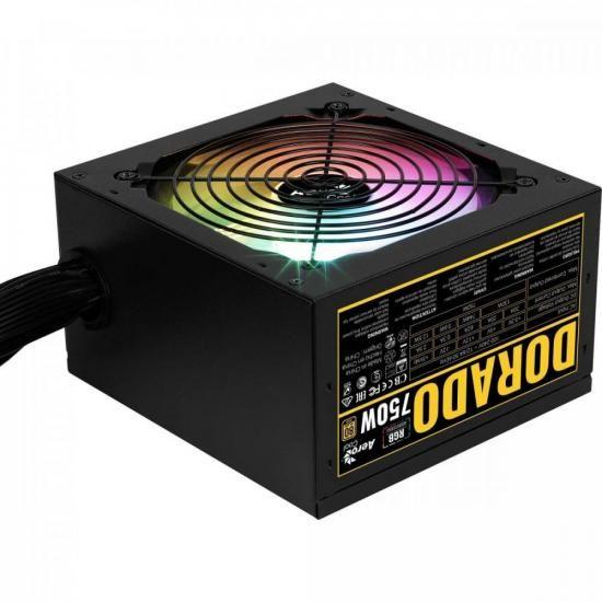 Imagem de Fonte Gamer ATX Aerocool DORADO 750W 80 Plus Gold APFC