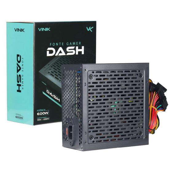 Imagem de Fonte gamer dash 600w preto - vfg600wp - VINIK