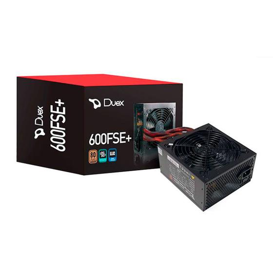 Imagem de Fonte Gamer Duex 600FSE+ 600W 80 Plus Bronze Pfc Ativo