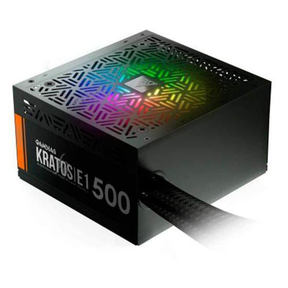 Imagem de Fonte Gamer Gamdias Kratos E1 RGB 500W - GD-Z500ZZZ