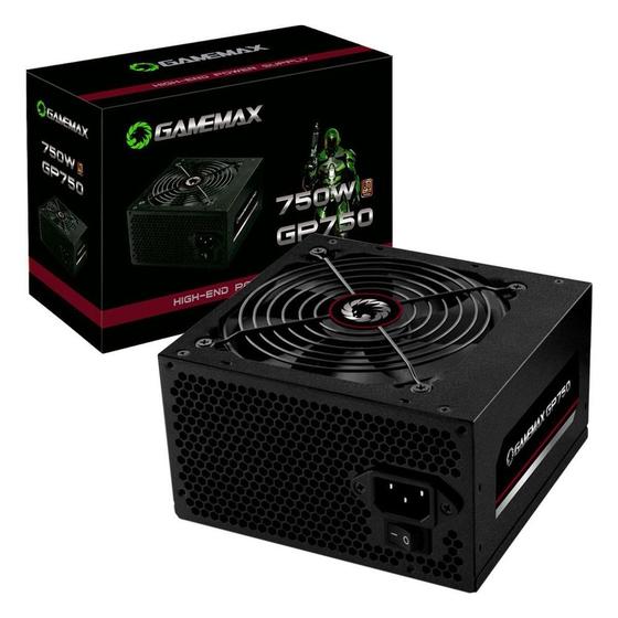 Imagem de Fonte Gamer Gamemax Gp750, 750W, Pfc Ativo, 80 Plus Bronze