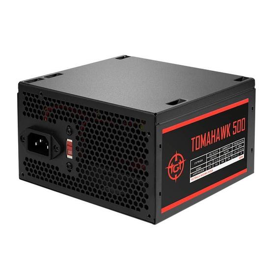 Imagem de Fonte Gamer TGT Tomahawk 500W V2.3 120mm Preto - TMWK500