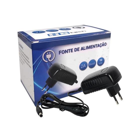 Fonte HB Tech 12V/2A Bi-volt 110/220V Menor preço em Fonte HB Tech 12V/2A Bi-volt 110/220V