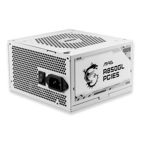 Imagem de Fonte MSI 850W Mag A850GL  PCIE5 Branco 80 Plus Gold - 306-7ZP8B12-CE0 