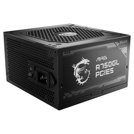 Fonte MSI MAG A750GL, 750W, 80 Plus Gold, Modular, PFC Ativo, Com Cabo, Preto Menor preço em Fonte MSI MAG A750GL, 750W, 80 Plus Gold, Modular, PFC Ativo, Com Cabo, Preto