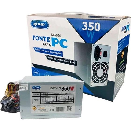 Imagem de Fonte P/ PC ATX KP-526 350W - Knup