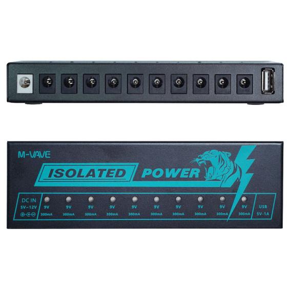 Imagem de Fonte para 10 Pedais M-Vave Isolated Power com Usb