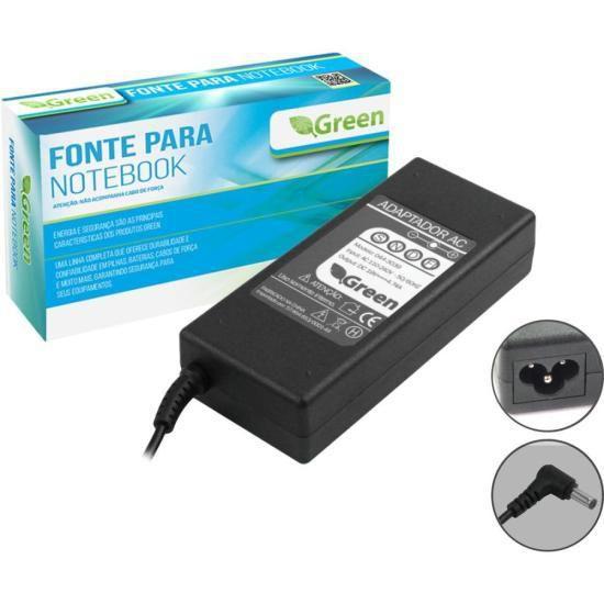 Imagem de Fonte Para Notebook 19V 3,42A Bivolt 5,5X2,5mm Green F002