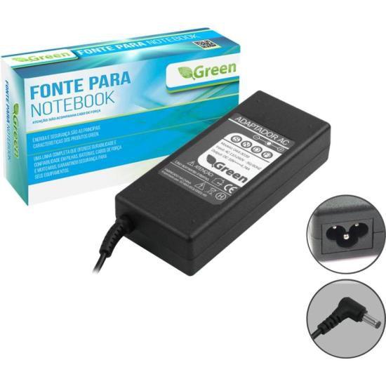 Imagem de Fonte Para Notebook 19V 4,74A Bivolt 5,5X2,5mm Green