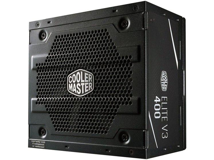 Fonte para PC 400W ATX Cooler Master ELITE V3 400 - com Cabo Menor preço em Fonte para PC 400W ATX Cooler Master ELITE V3 400 - com Cabo
