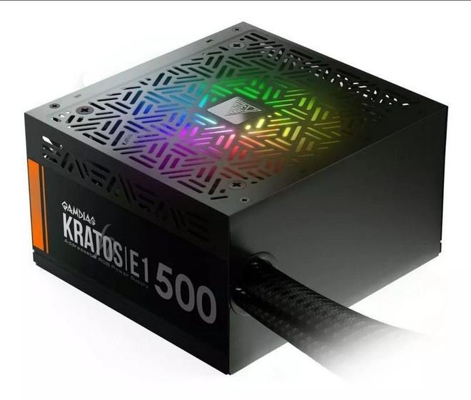 Imagem de Fonte Pc Atx 500W Gamer Gamdias Kratos E1 RGB GD-Z500ZZZ