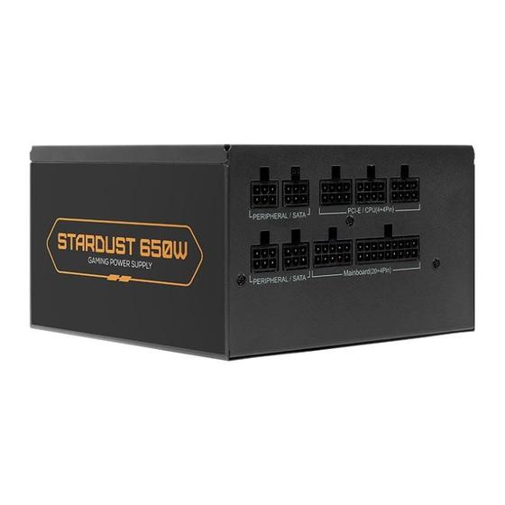 Imagem de Fonte Pichau Stardust, 650W, Full Modular, Cybenetics Bronze, Preto, PG-ST650-BK01