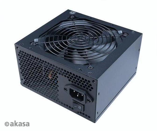 Imagem de Fonte Real 500W Akasa Python 80 Plus Bi-Volt Automática