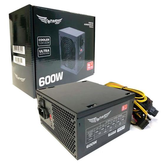 Fonte Real ATX 600W Tronos TRS/6350-B Imagem de Fonte Real ATX 600W Tronos TRS/6350-B