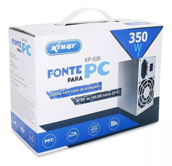 Imagem de Fonte Real Gamer Atx 350w KP-526 Prata