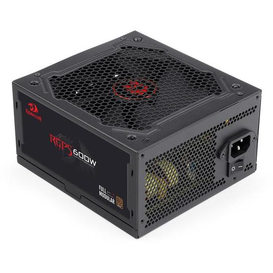 Imagem de Fonte Redragon RGPS 600W, 80 Plus Bronze, PFC Ativo, Modular