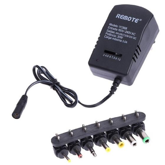 Imagem de Fonte Universal Ac 3v 4.5v 6v 7.5v 9v 12v 3a Dc 3000mah Bivolt - XLS