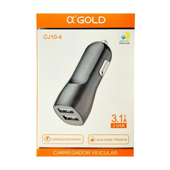 Imagem de Fonte Veicular Com Duas Entradas USB 3.1A A'Gold CJ10-4