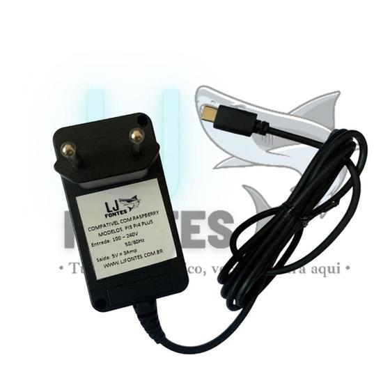 Imagem de FONTE VIDEO GAME RASPBERRY - 5V 3Amp