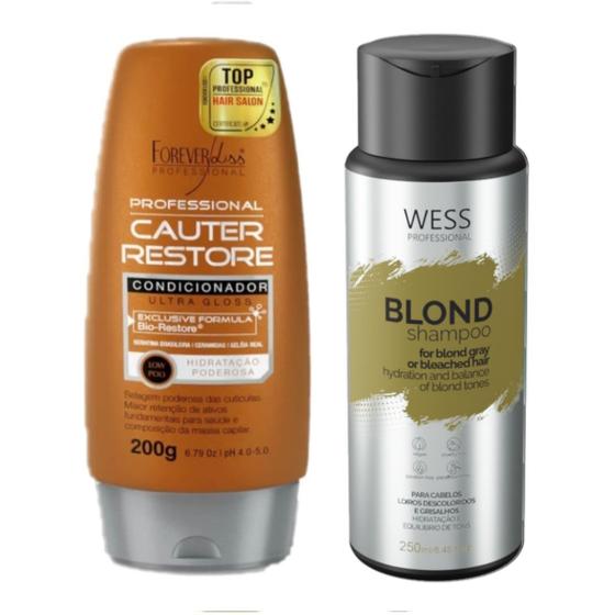 Imagem de Forever Cond Cauter Restore 200g + Wess Blond Shampoo 250ml
