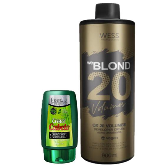 Imagem de Forever Leave-in CresceCabelo140g+ Wess OX 20 Vol. 900ml