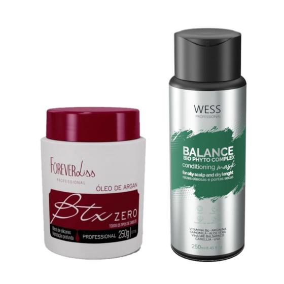 Imagem de Forever Liss Botox Argan 250g + Wess Balance Cond. 250ml