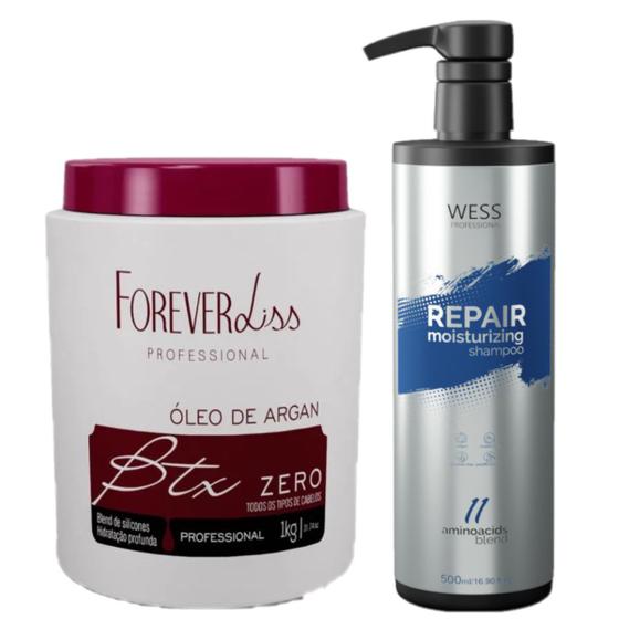 Imagem de Forever Liss Botox Argan 900g + Wess Shampoo Repair 500ml