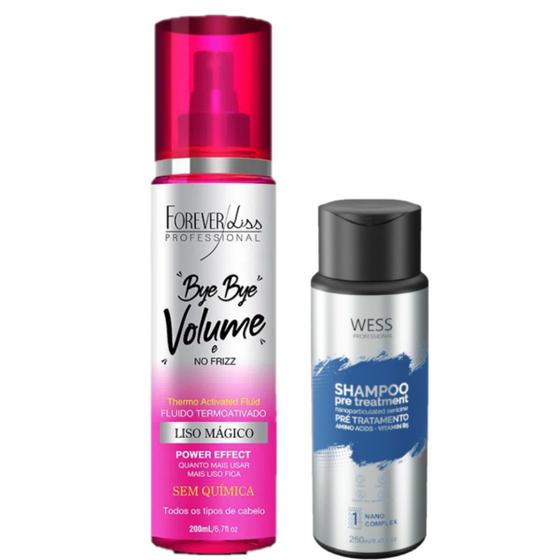 Imagem de Forever Liss Bye Bye Liso Magico + Wess Nano Passo 1 - 250ml