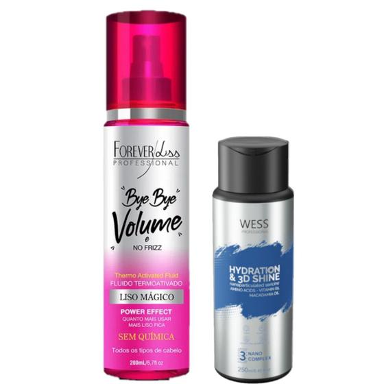 Imagem de Forever Liss Bye Bye Liso Magico + Wess Nano Passo 3 - 250ml